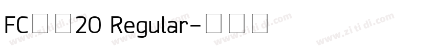 FC数字20 Regular字体转换